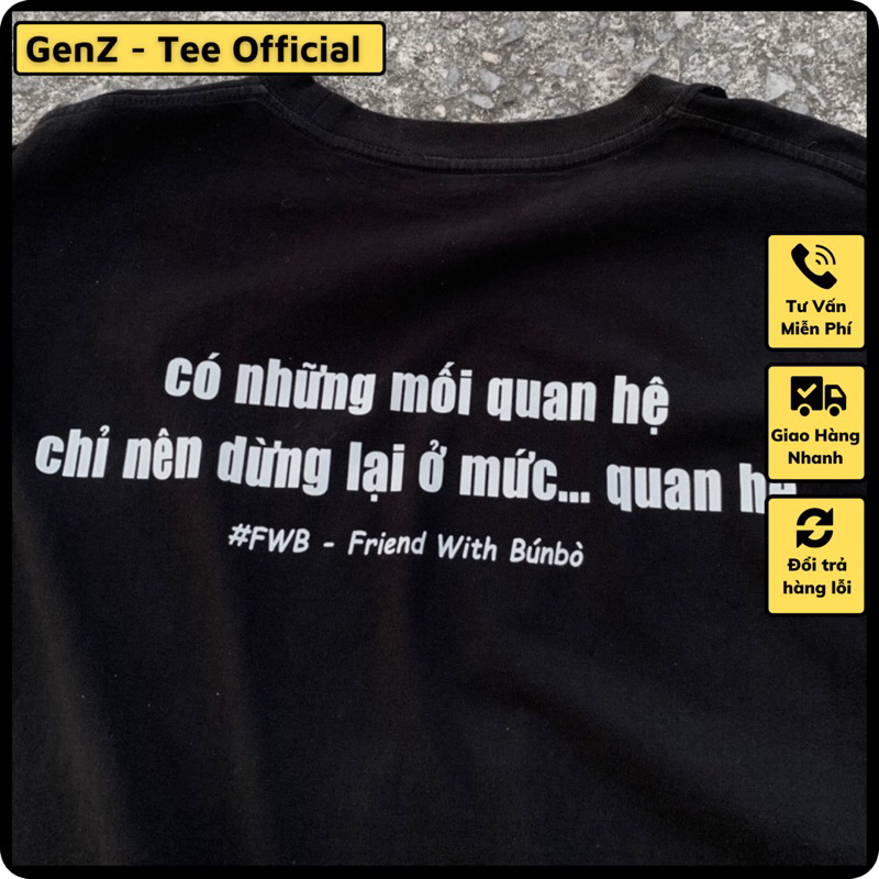 Áo thun FWB Friend With Búnbò tấu hài phong cách trẻ trung nam nữ đủ size