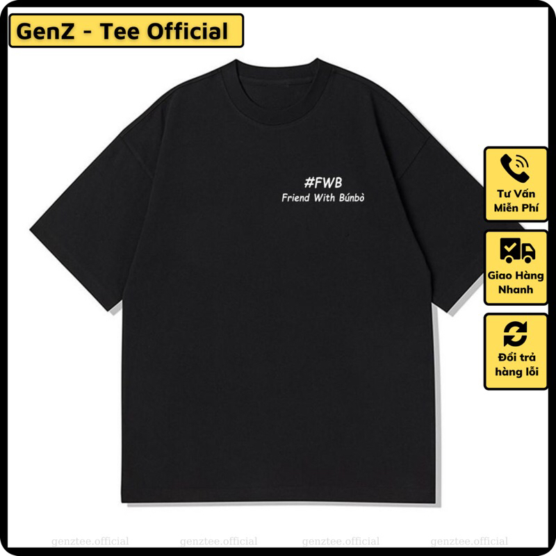 Áo thun FWB Friend With Búnbò tấu hài phong cách trẻ trung nam nữ đủ size