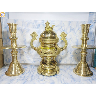 Bộ lư tròn truyền thống tam sự trơn