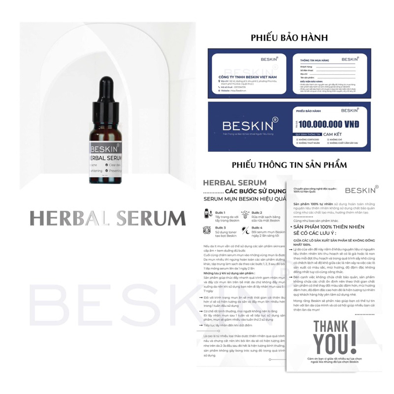Serum mụn Beskin Herbal Serum