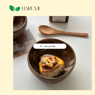 BỘ CHÉN GÁO DỪA  (11 -12cm)  + MUỖNG DỪA