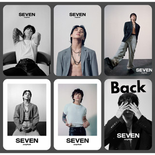 Set 5 card giấy bo góc in 2 mặt ảnh bts - jungkook - seven