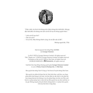 Sách - Người Con - Georges Simenon (NNa)