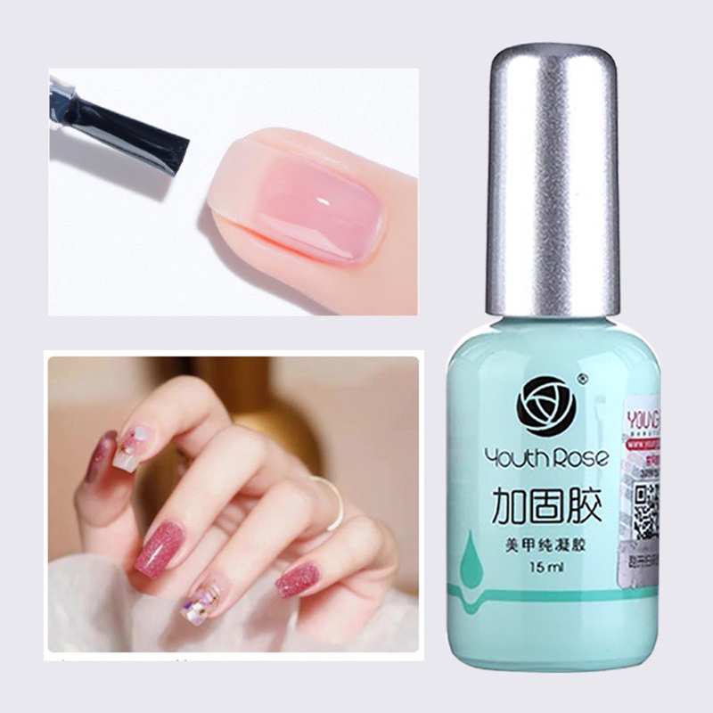 BaseTop cứng móng hoa hồng gel liên kết top phủ bóng cứng móng chuyên dụng cho làm nail, làm móng 15ml