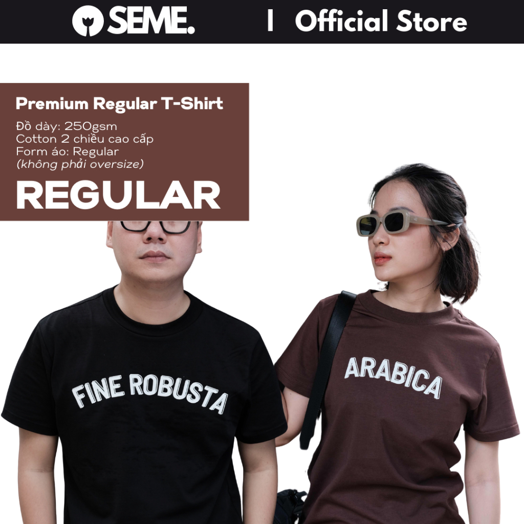 Áo thun cà phê Fine Robusta, Arabica dáng regular, cotton 2 chiều 250gsm unisex localbrand chất dày dặn