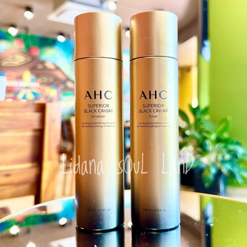 Set dưỡng tái tạo, trẻ hoá làn da chiết xuất trứng cá tằm AHC Superior Black Caviar Skin Care Hàn Quốc
