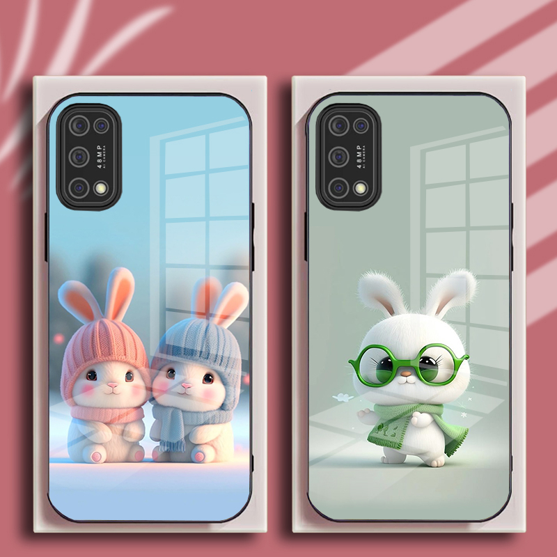 Ốp Lưng REALME 7, REALME 7 PRO Mặt Kính Hình Thỏ CuTe Ngộ Nghĩnh, Phiên Bản Mới