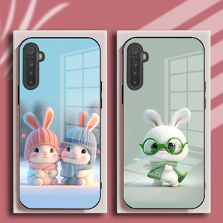 Ốp Lưng REALME 6, 6 PRO Mặt Kính Hình Thỏ CuTe Ngộ Nghĩnh, Phiên Bản Mới