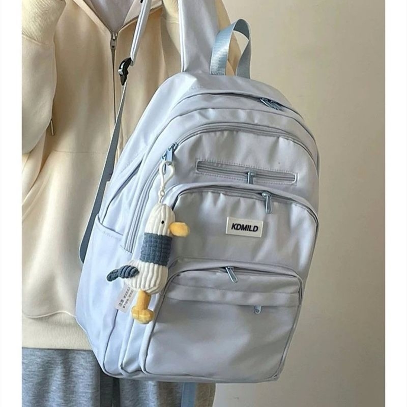 Balo KDMILD màu trơn cho học sinh đi học du lịch thời trang