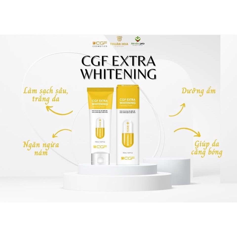 SỮA RỬA MẶT SÁNG DA CGF EXTRA WHITENING CLEANSING FOAM