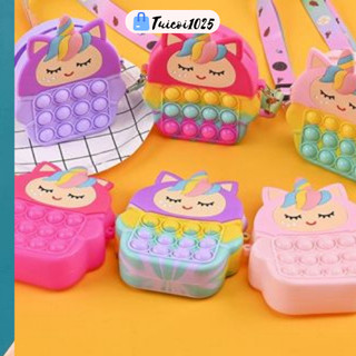 Túi pop it túi đeo chéo cho bé hình ngựa pony dễ thương