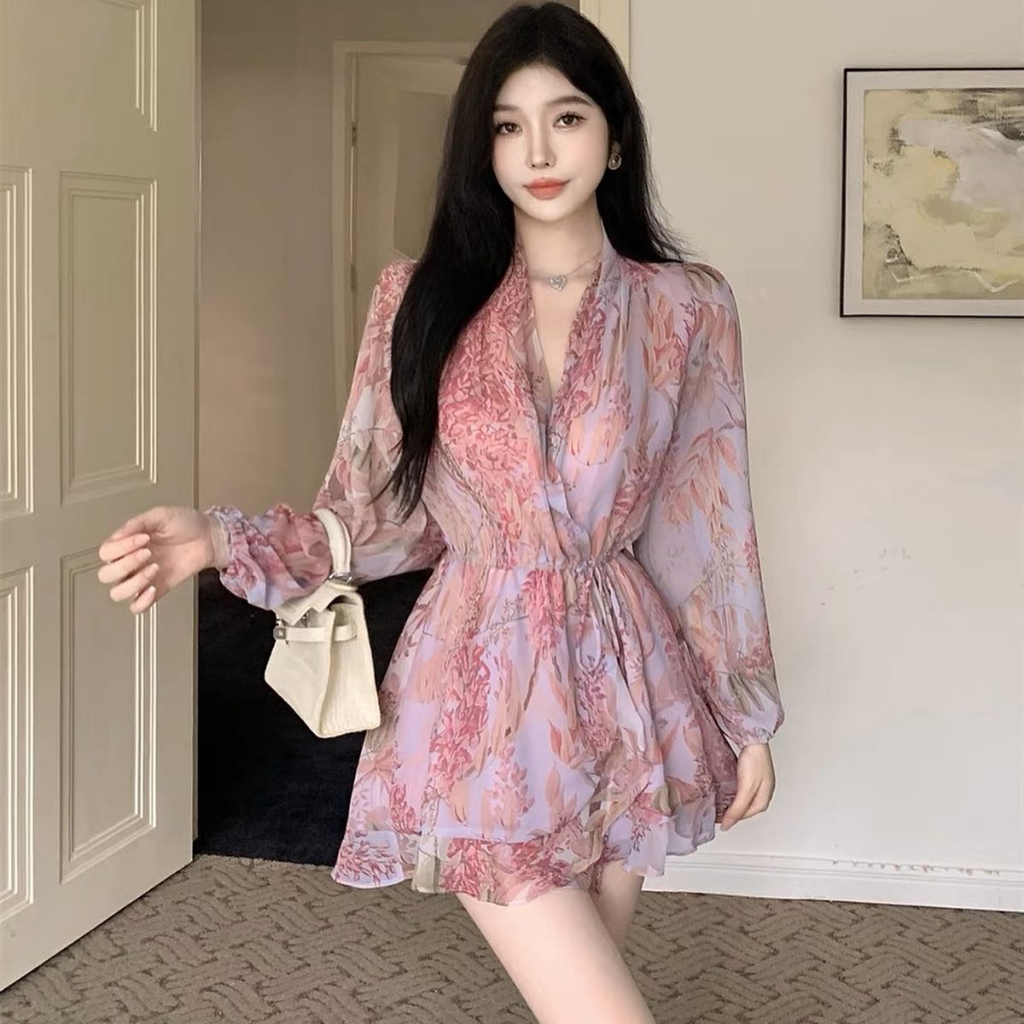 VÁY VOAN HOA HỒNG, CHẤT VOAN CÓ LÓT, SIZE S, M, L