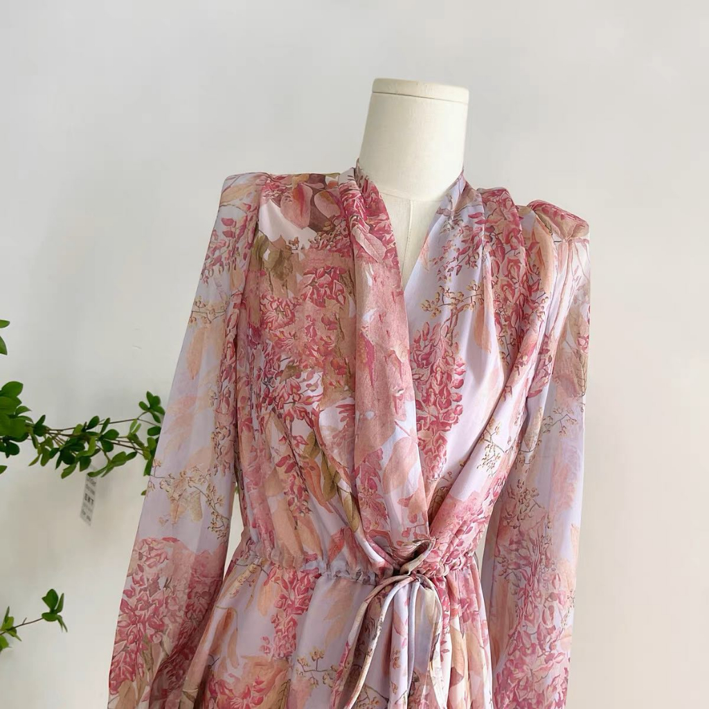 VÁY VOAN HOA HỒNG, CHẤT VOAN CÓ LÓT, SIZE S, M, L