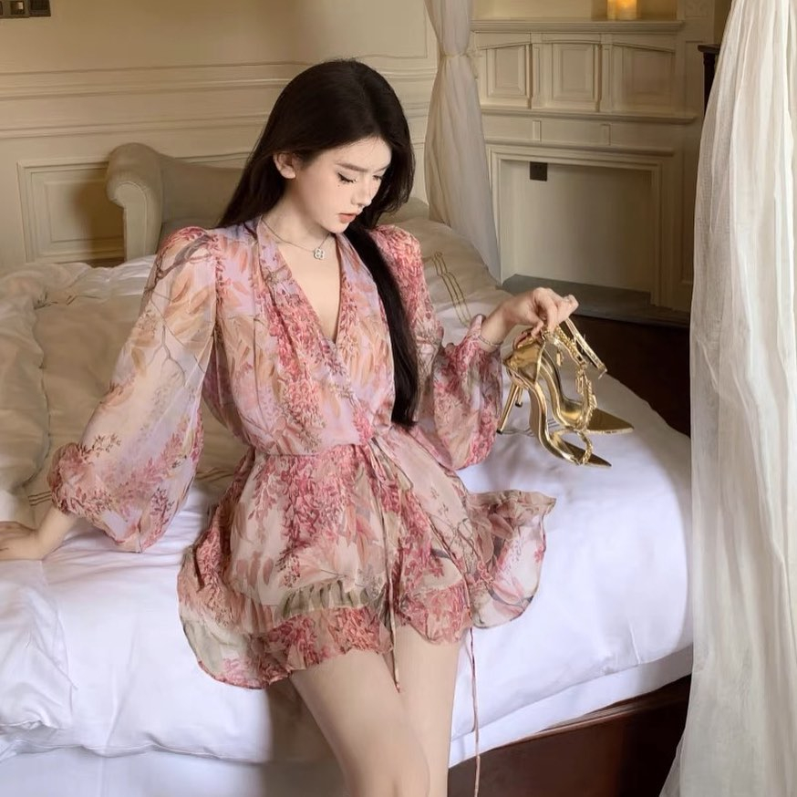 VÁY VOAN HOA HỒNG, CHẤT VOAN CÓ LÓT, SIZE S, M, L