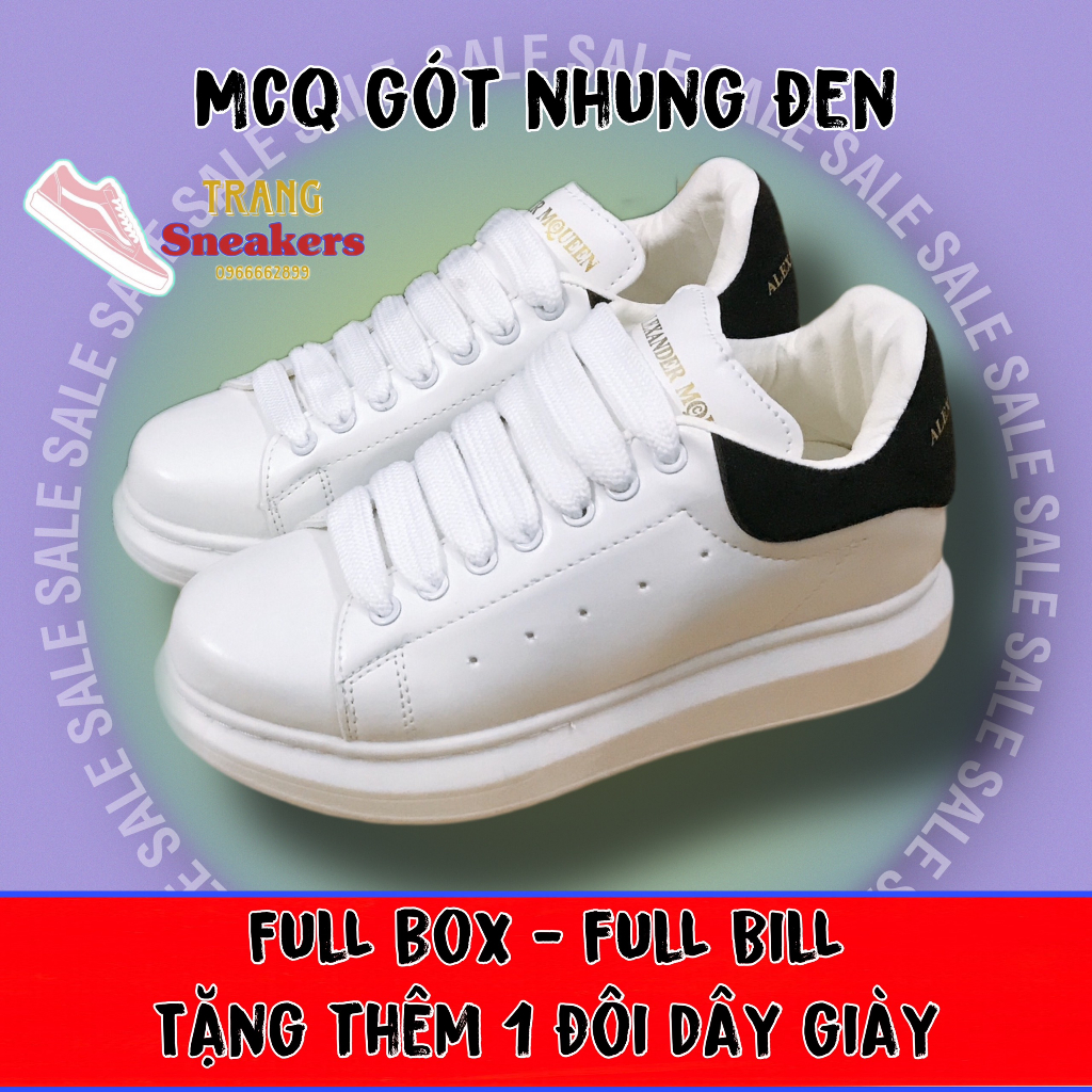 Full box - Full bill + Quà Tặng tùy chọn - Giày thể thao nam nữ 𝐌𝐂 𝐐𝐔𝐄𝐄𝐍 gót đen và phản quang, size 36-43.  T4 .