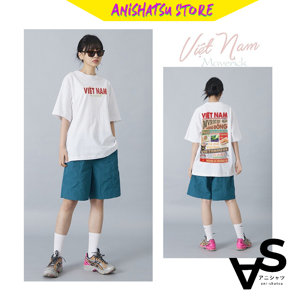 Áo thun unisex tự hào Việt Nam phông phượt du lịch gia đình lớp - chất thun thoáng mát