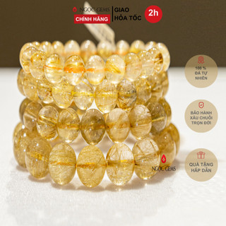  Vòng tay đá Thạch Anh Tóc Vàng A - Phong Cách Tài Lộc - TVA0 - 5-12mm - Ngọc Gems 