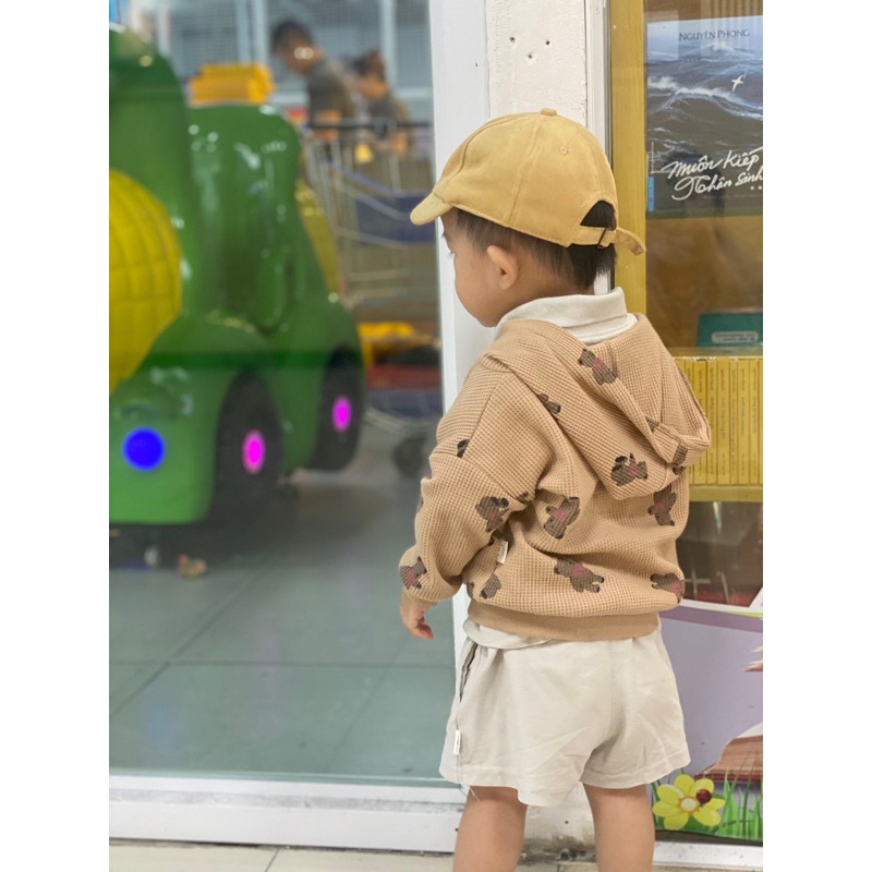 Áo khoác thu đông hình gấu cute cho bé trai bé gái