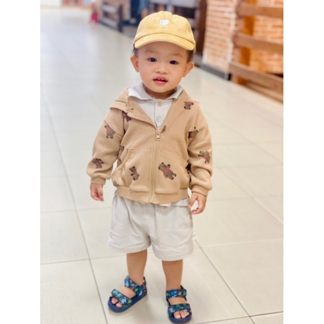 Áo khoác thu đông hình gấu cute cho bé trai bé gái