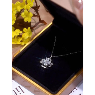 Dây chuyền cỏ bốn lá xoay - Bạc ỉn silver