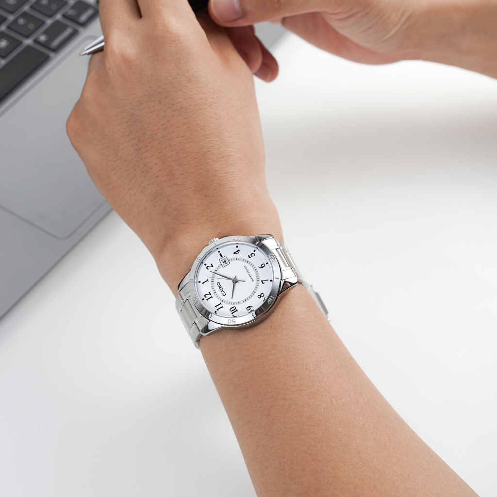 Đồng hồ Casio nam MTP-V004D-7BUDF dây kim loại chính hãng