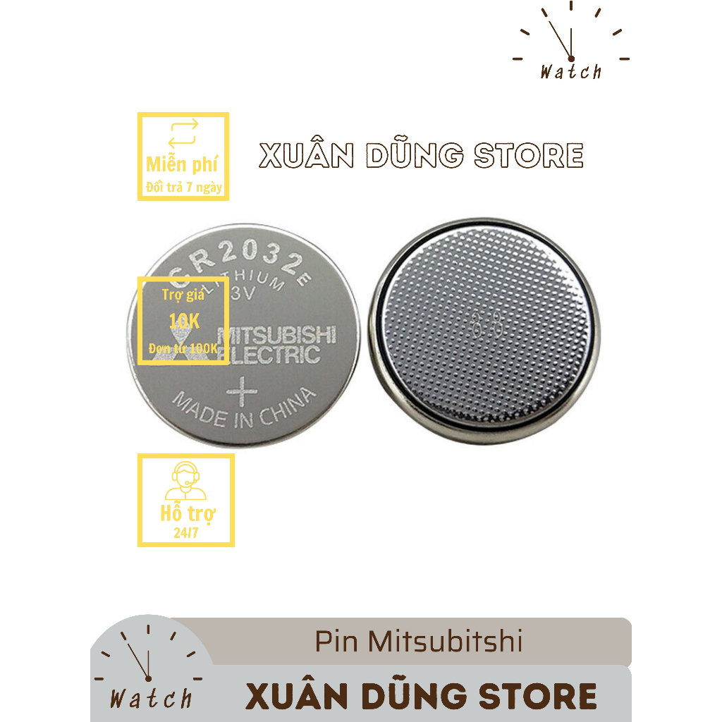 Pin CR2032 MITSUBISHI cho chìa khoá từ, máy tính, đồng hồ ...