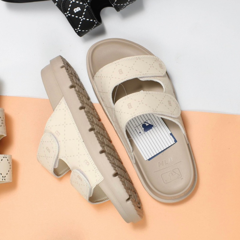 Dép MLB quai ngang nam nữ hai quai xé dán cao cấp fullbox