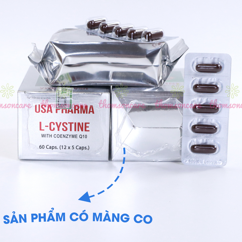 L cystine hỗ trợ làm đẹp da, giảm rụng tóc Hộp 60 viên 500mg, hết nám, tàn nhang, lcystine Ly systine cistine