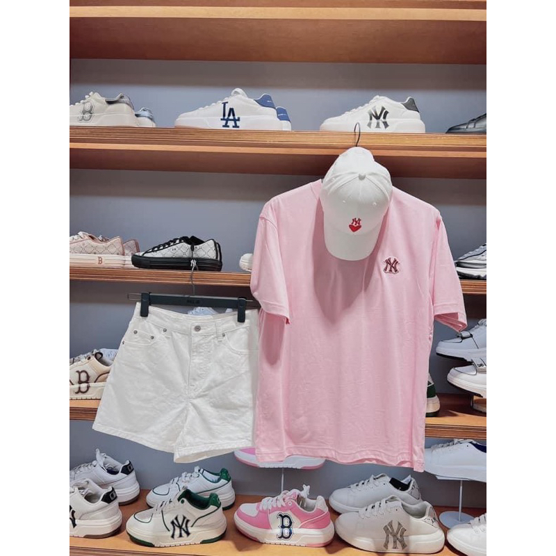 Áo MLB Logo Monogram Hồng