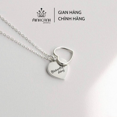 Dây Chuyền Mặt Tim Kép Khắc Tên - Minh Canh Jewelry