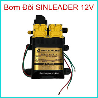 Bơm đôi tăng áp sinleader 12v dùng để phun thuốc, tưới lan, phun sương