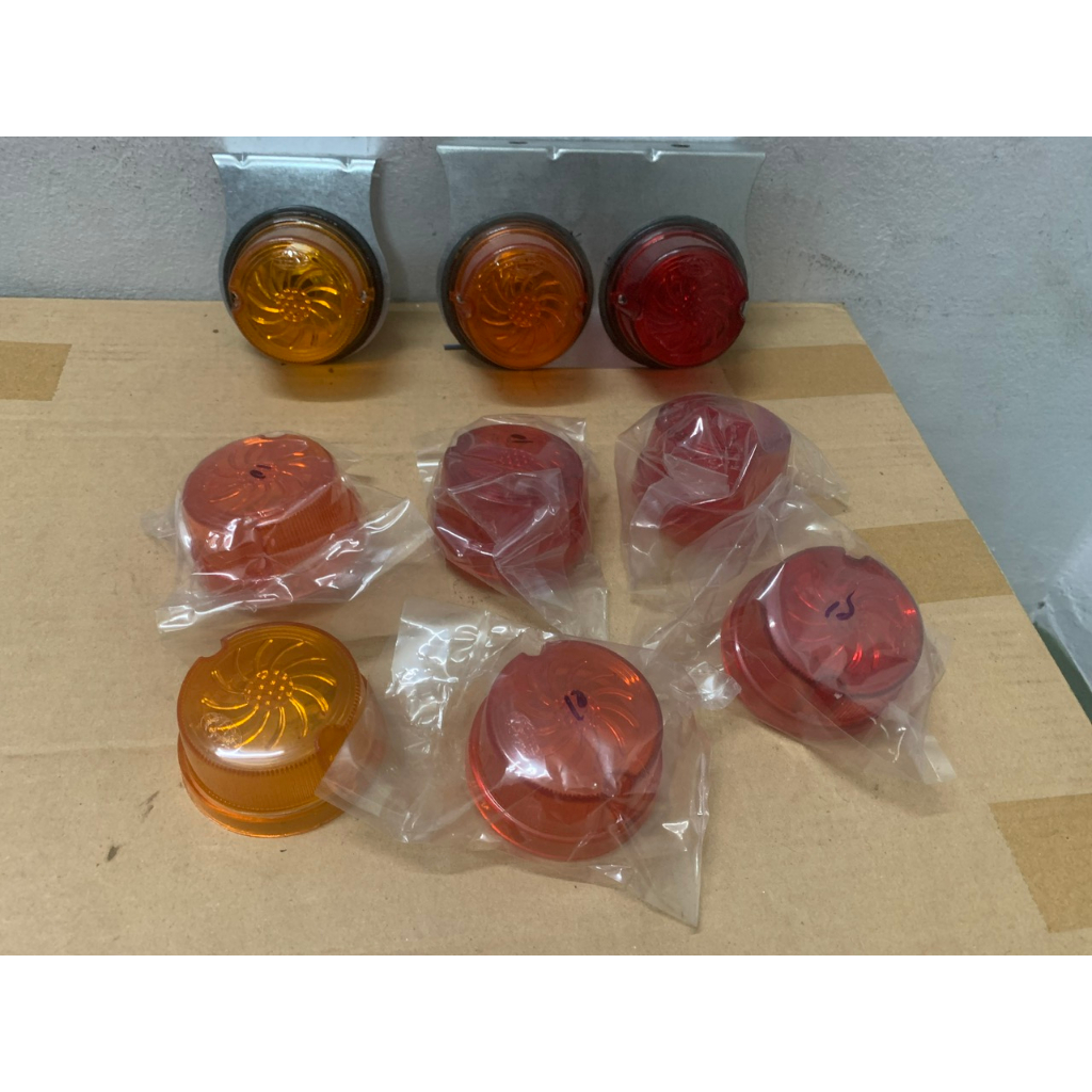 Đèn Hông Bát Sắt Đôi, Đơn Tròn Màu Vàng, Màu Đỏ Bắt Bên Hông Xe Tải,....