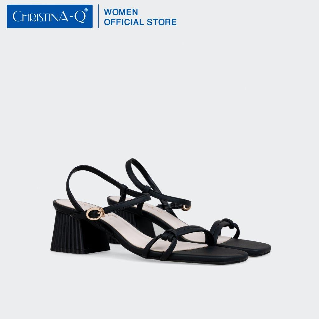 Giày sandals nữ gót trụ ChristinA-Q XDN312