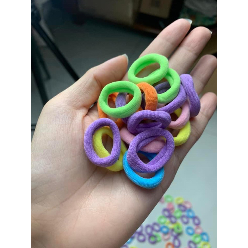 set thun cột tóc cho bé ~ 100 sợi êm- mềm- co giãn tốt