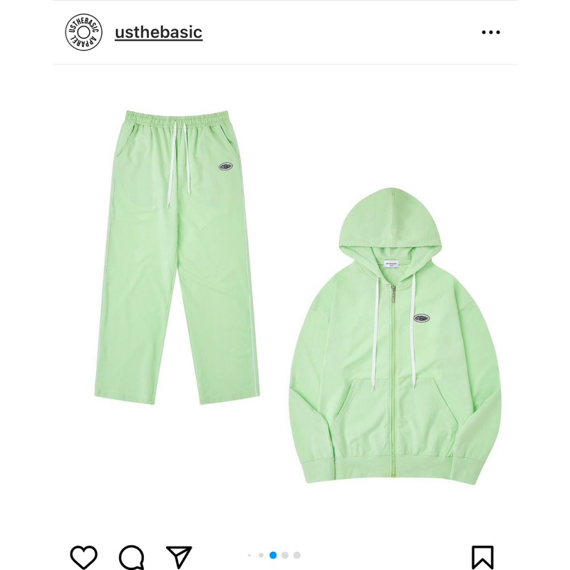 Usthebasic - Quần Track Pants da cá màu xanh neon