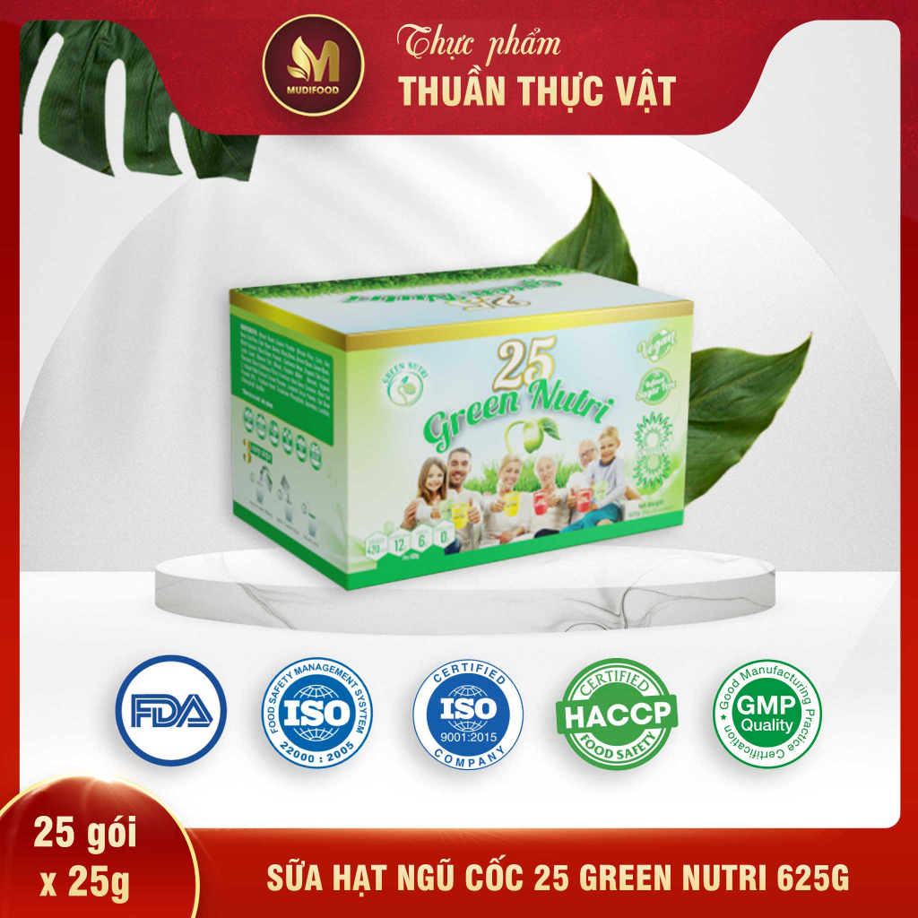 Sữa Hạt Ngũ Cốc 25 Green Nutri Thuần Chay - Bổ Sung Dinh Dưỡng, Hỗ Trợ Tiêu Hóa, Tăng Cường Đề Kháng