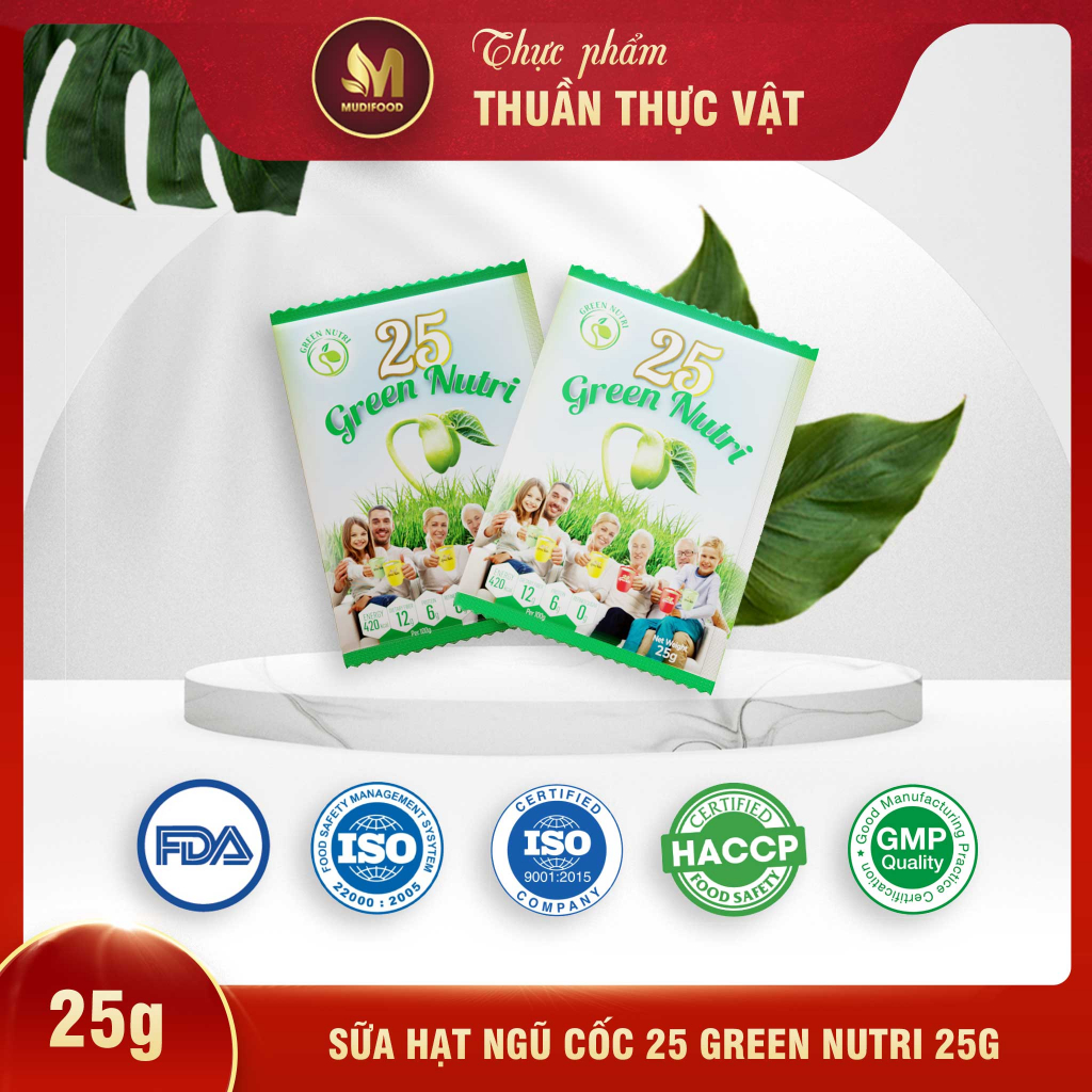 Sữa Hạt Ngũ Cốc 25 Green Nutri Thuần Chay - Bổ Sung Dinh Dưỡng, Hỗ Trợ Tiêu Hóa, Tăng Cường Đề Kháng
