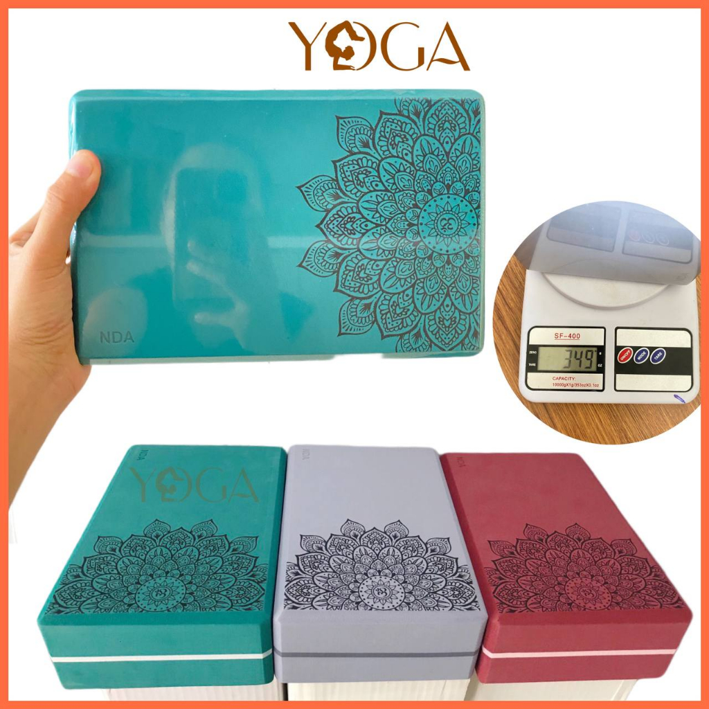 Gạch tập yoga NDA nặng 300gr dày 7,5cm chắc chắn không xẹp lún