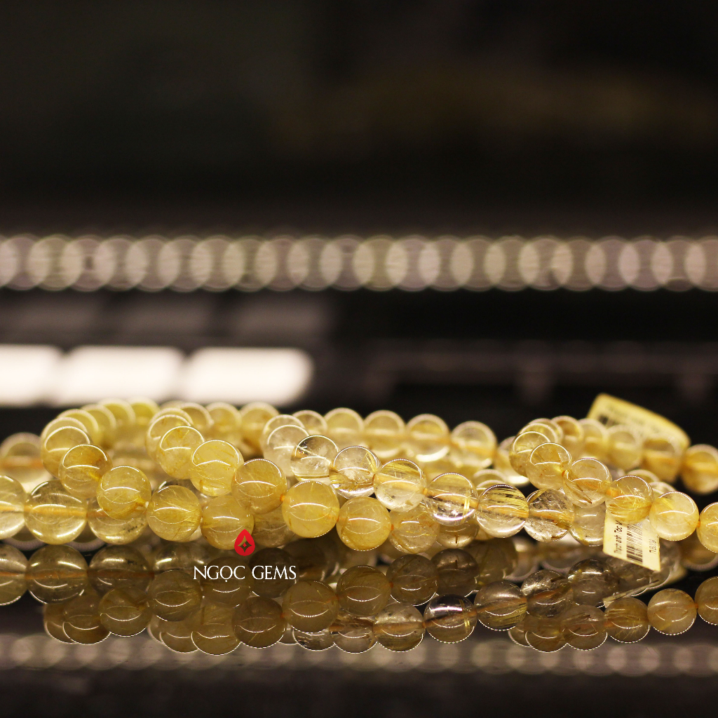 Vòng tay đá Thạch Anh Tóc Vàng A - Phong Cách, Tài Lộc - TVA0 - 5-12mm - Ngọc Gems