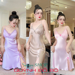 Đồ Ngủ Nữ Sexy Anquachi Đầm Ngủ Chất Lụa Cao Cấp 2 Dây Dễ Thương Cute Gợi Cảm Mặc Nhà Đẹp Mát Mẻ B081
