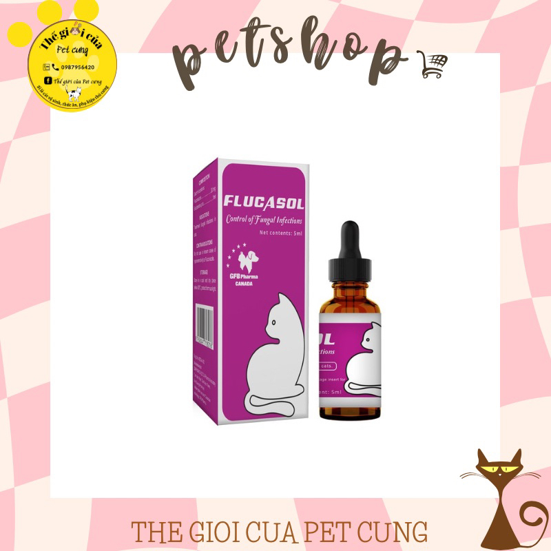 Flucasol 5ml Dạng Bôi Trị Nấm trên chó mèo siêu hiệu quả