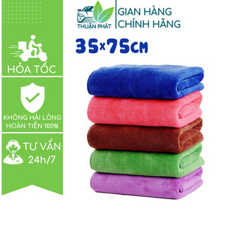 Khăn lau ô tô xe máy đa năng Microfiber không sổ lông siêu thấm hút vệ sinh bếp 35x75cm Thuận Phát