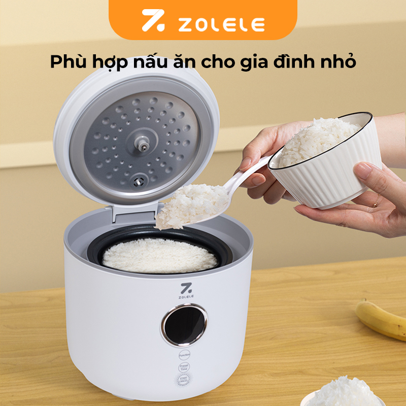 Nồi cơm điện ZOLELE RC201 2L Công nghệ tản nhiệt đa chiều cho cơm nóng dẻo, thơm ngon
