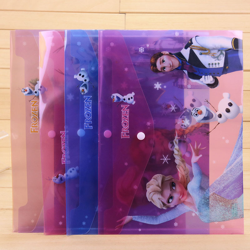 Túi khuy hoạt hình cho bé, Túi đựng sách vở, tài liệu A4 có khuy bấm