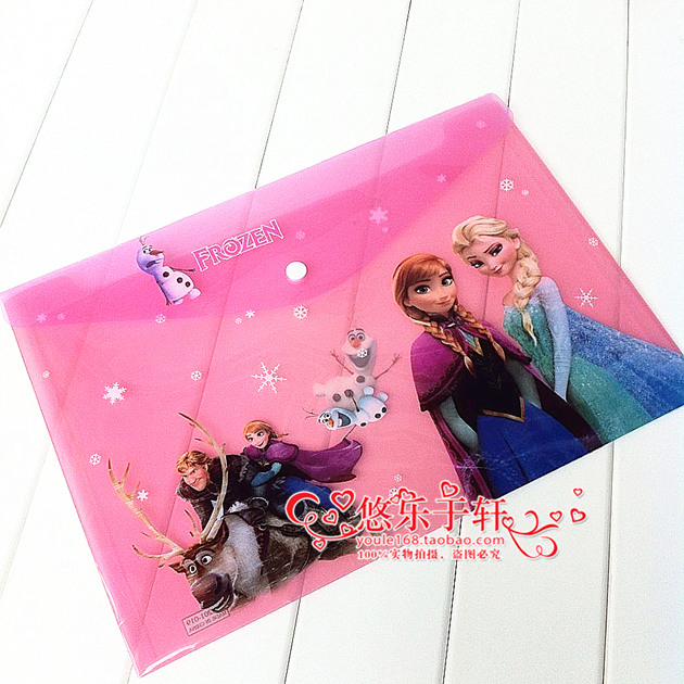 Túi khuy hoạt hình cho bé, Túi đựng sách vở, tài liệu A4 có khuy bấm