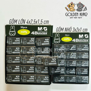 1 cục gôm tẩy miffy màu đen 4b