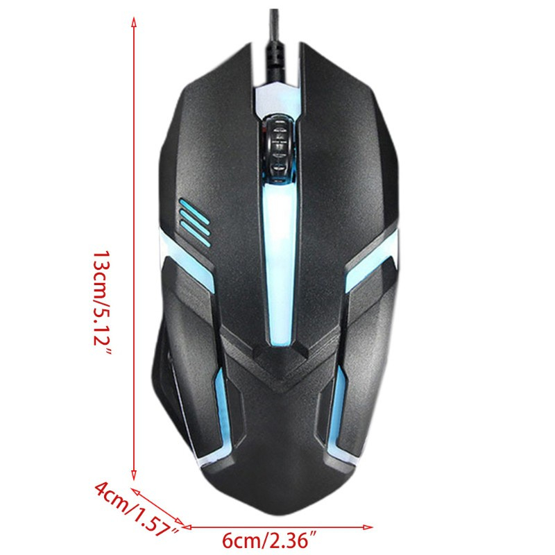 Chuột Gaming White Siêu Bền-Chuột Chơi Game Có Dây 1200 Dpi Kèm Đèn Led Nền