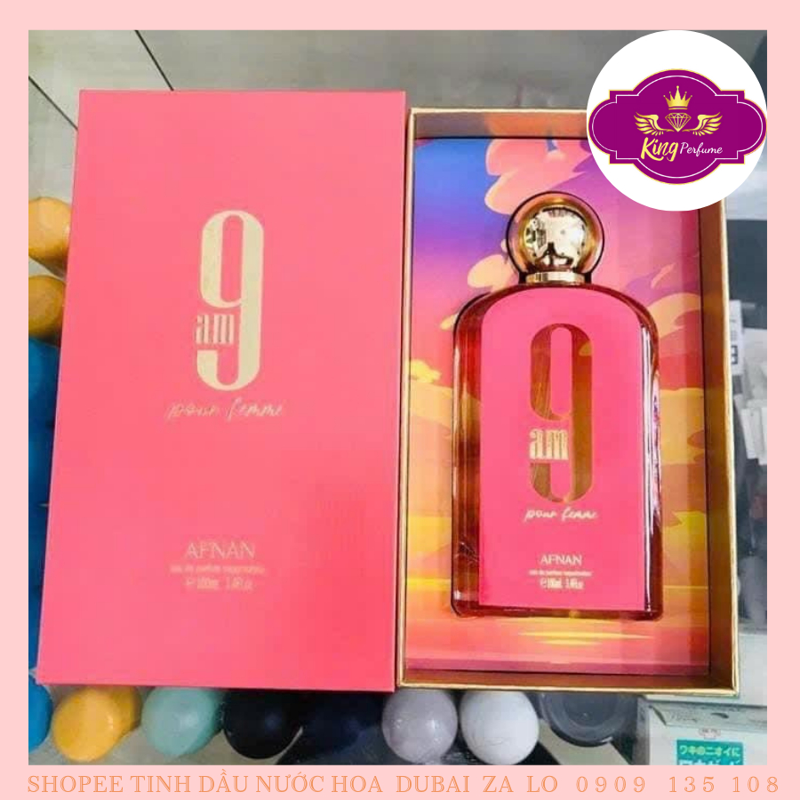 Phiên bản cao cấp Nước hoa Afnan 9AM Pour Femme đỏ 100ml đẳng cấp Ngọt ngào Sang trọng