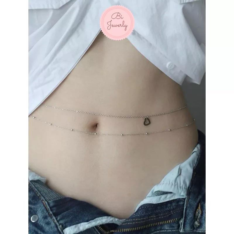 Dây đeo eo body chain trái tim BBstore dây chuyền bụng xích eo