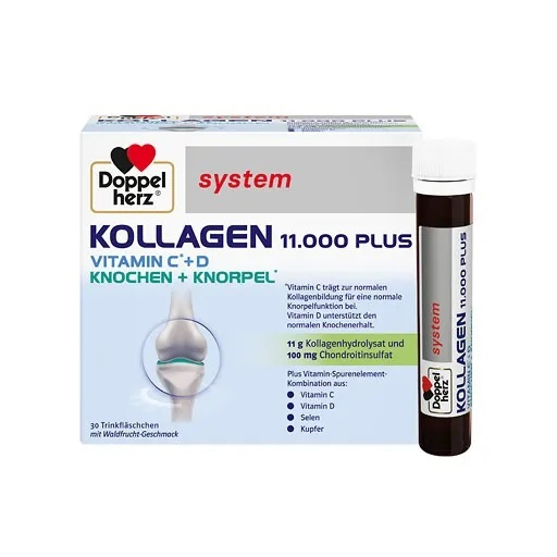 Collagen Thủy Phân Hỗ trợ xương khớp Kollagen 11.000 Plus, 30 x 25 ml